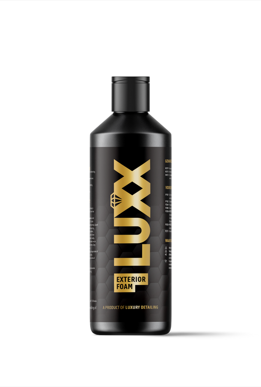 LUXX Exterior Foam mockup – productafbeelding van schuimreiniger voor exterieur