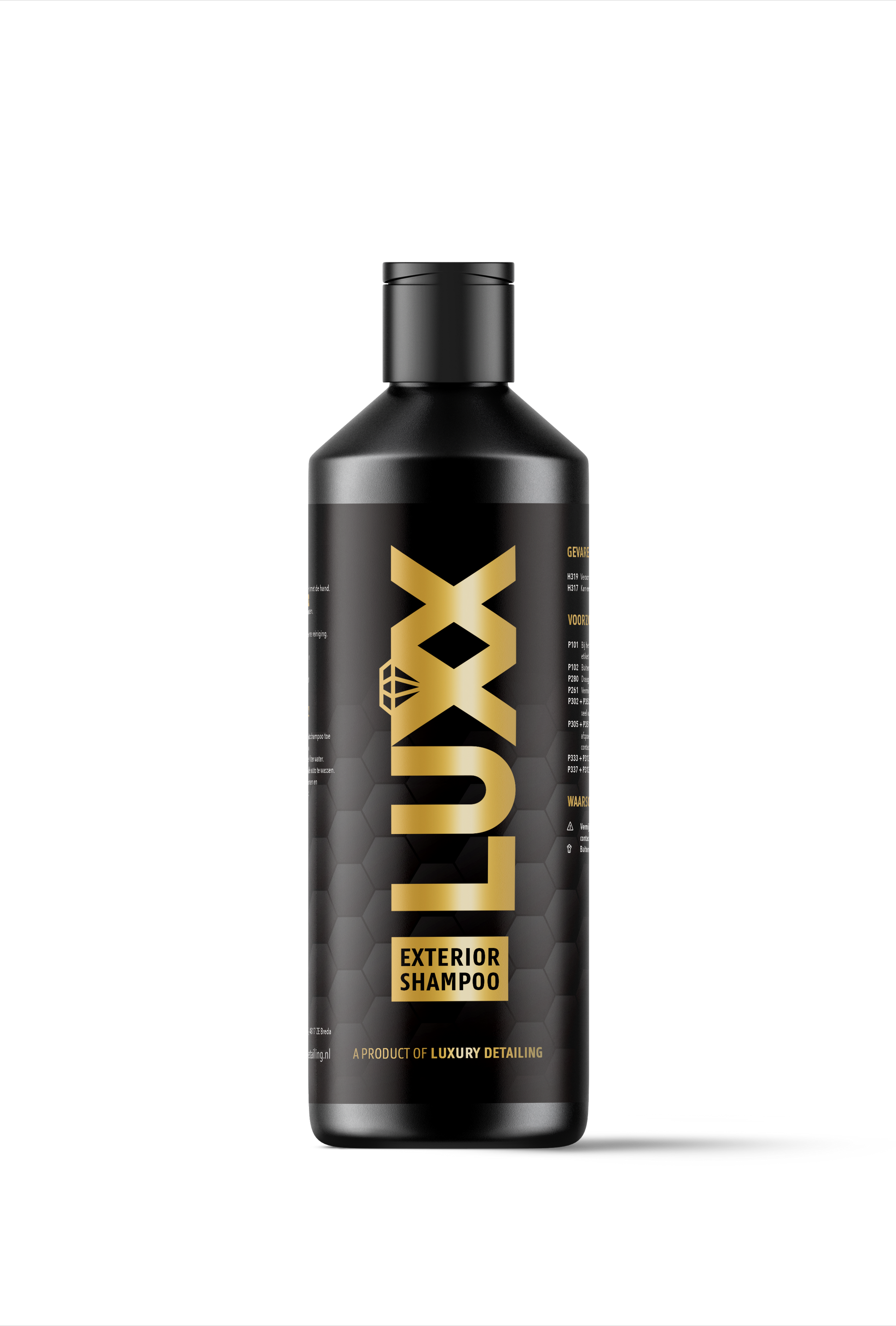 LUXX Exterior Foam mockup – productafbeelding van schuimreiniger voor exterieur