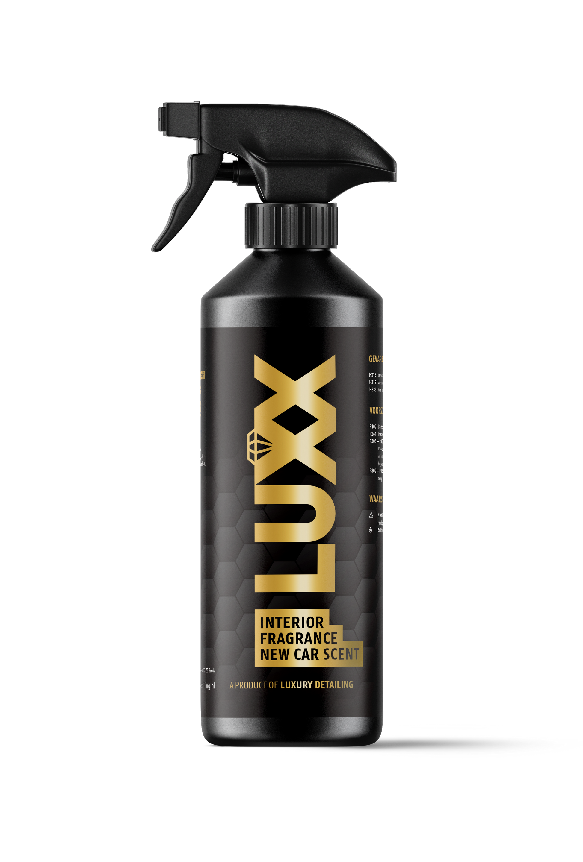 LUXX Interior Fragrance mockup – productafbeelding van autogeurtje New Car Scent