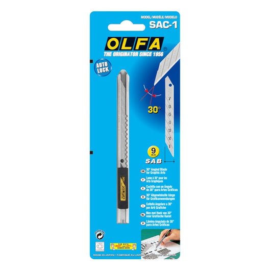 OLFA afbreekmes 9mm SAC-1 30º - Luxury Detailing professional window film