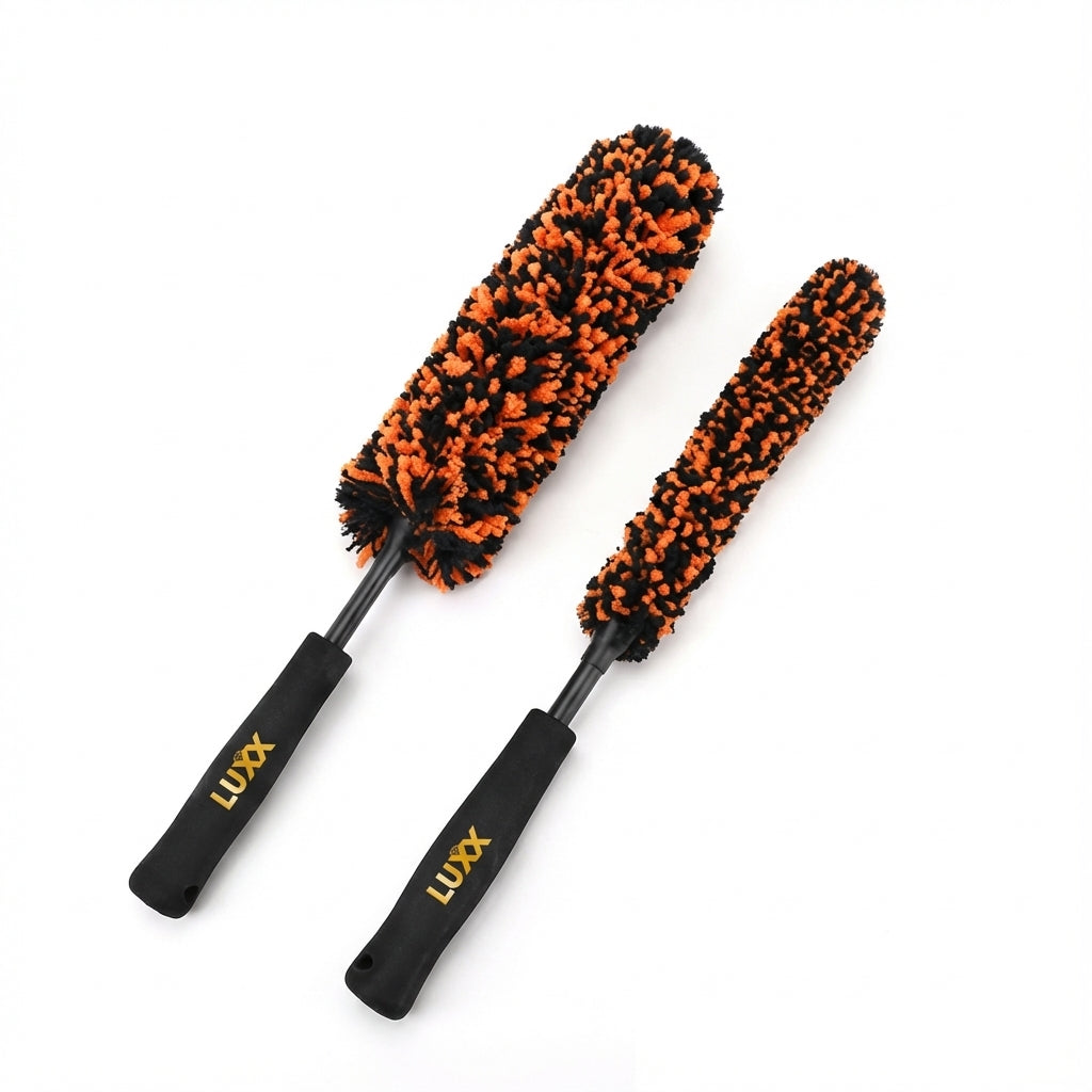 LUXX Car Wheel Cleaning Brush – Smal & Big (Premium Velgenborstel Microvezel)