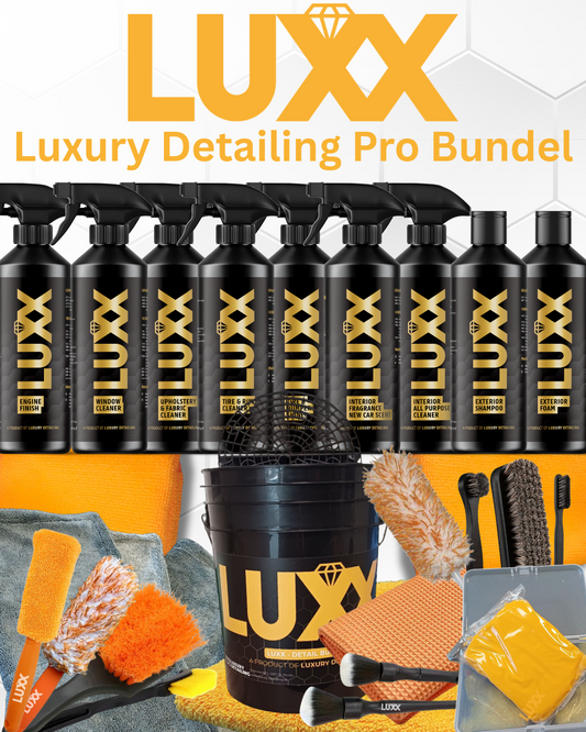LUXX Luxury Detailing Pro Bundel – professionele complete autopoets set met reinigers, borstels en microvezeldoeken