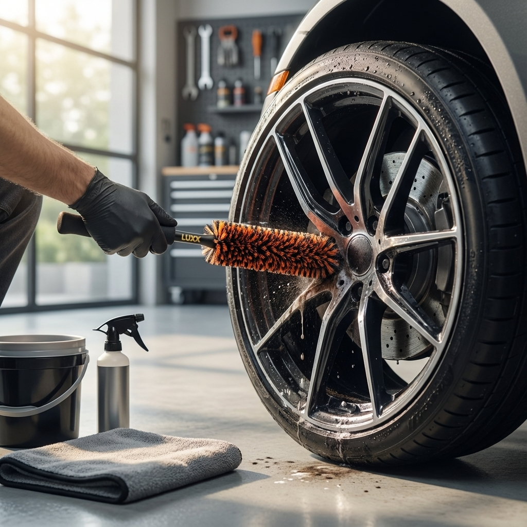 LUXX Car Wheel Cleaning Brush – Smal & Big (Premium Velgenborstel Microvezel)