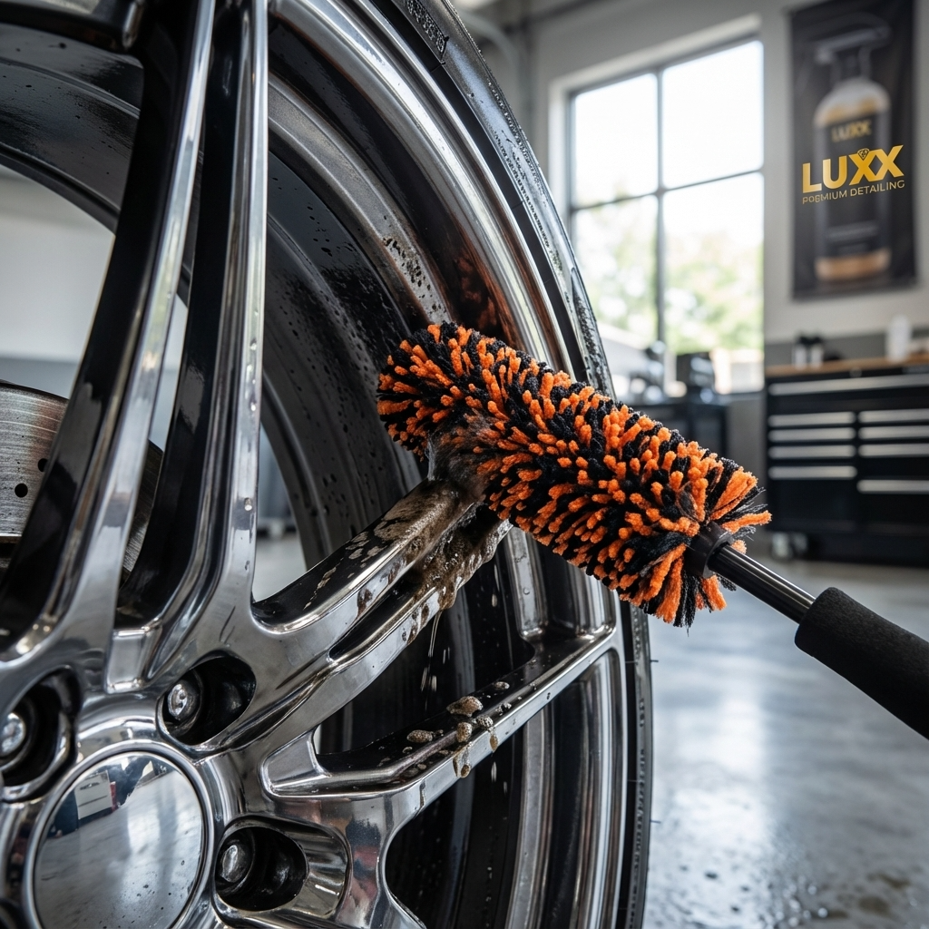 LUXX Car Wheel Cleaning Brush – Smal & Big (Premium Velgenborstel Microvezel)