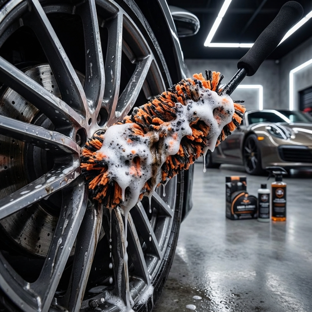 LUXX Car Wheel Cleaning Brush – Smal & Big (Premium Velgenborstel Microvezel)