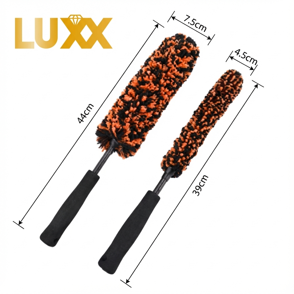 LUXX Car Wheel Cleaning Brush – Smal & Big (Premium Velgenborstel Microvezel)